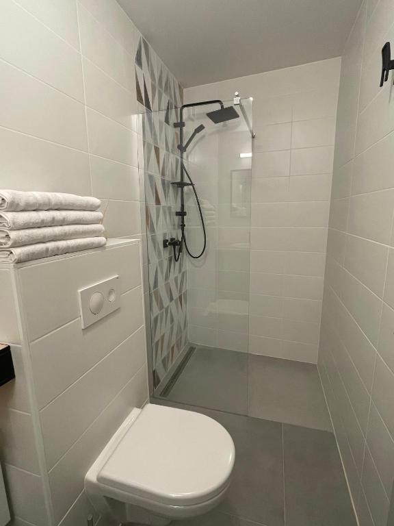 Koupelna v ubytování Dream Apartman