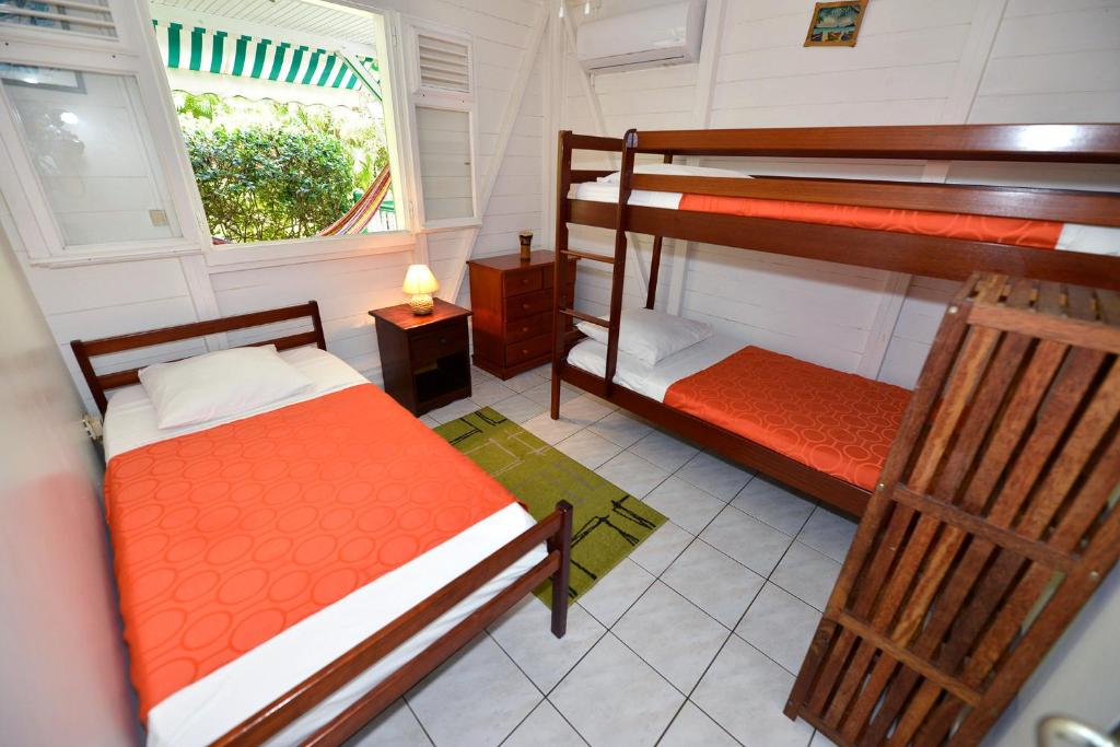 Postel nebo postele na pokoji v ubytování Sur la route des épices - Location villas avec piscine et jacuzzi