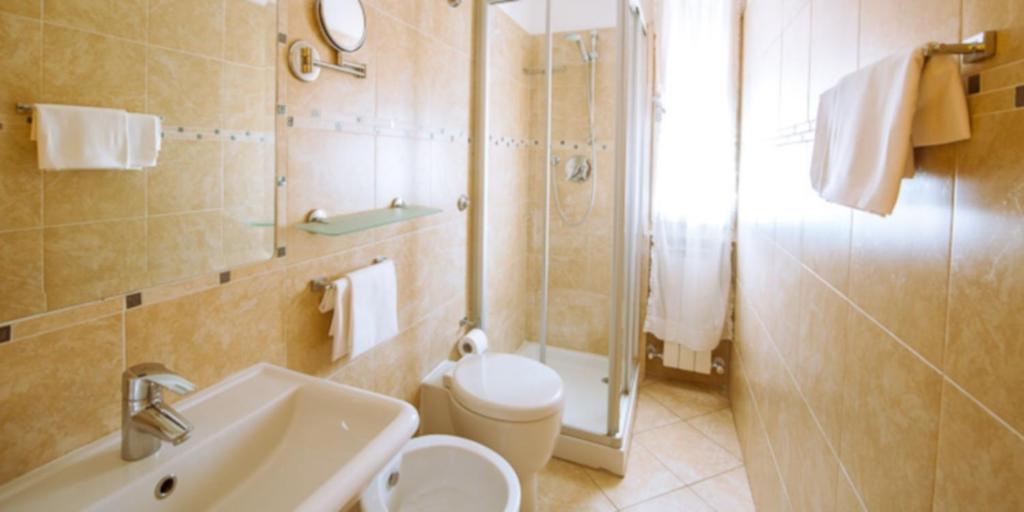 Koupelna v ubytování Hotel Il Cavaliere Nero