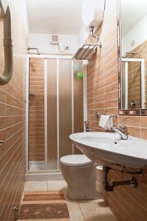 Koupelna v ubytování Hotel Il Cavaliere Nero
