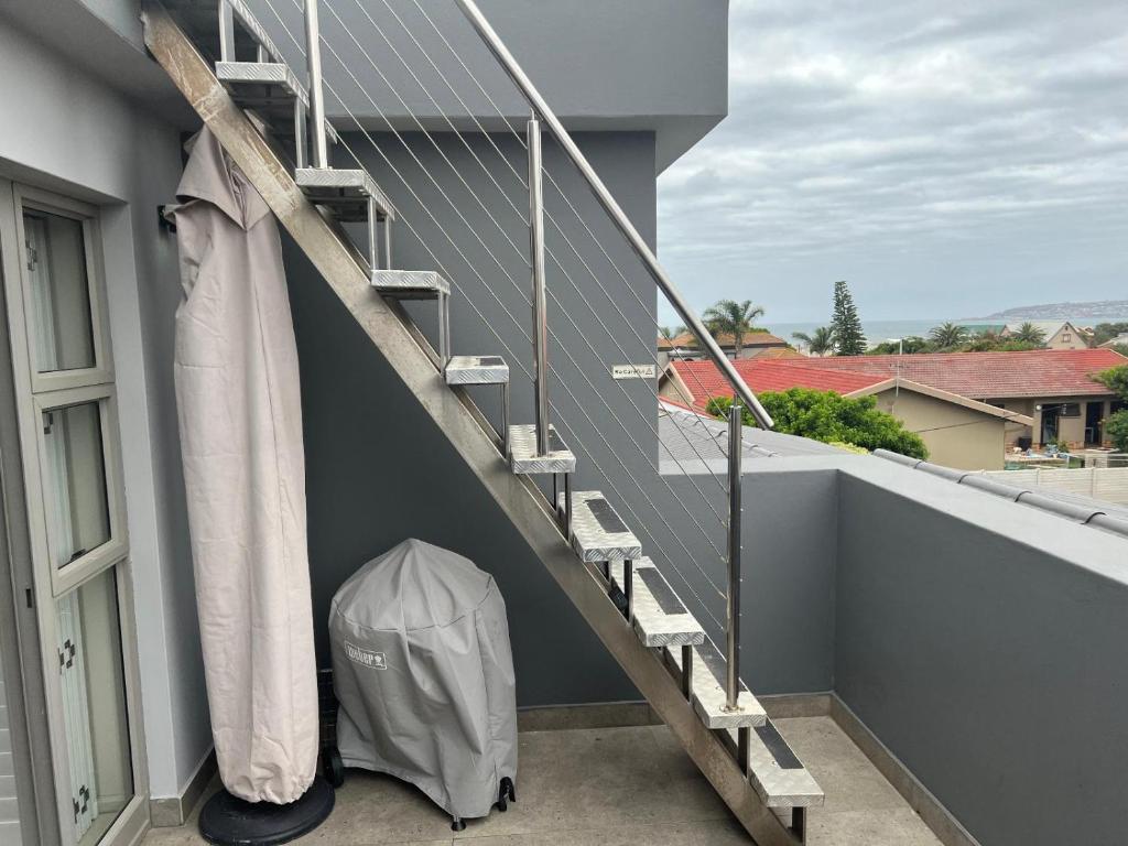 Balkón nebo terasa v ubytování Treklaer Lodge