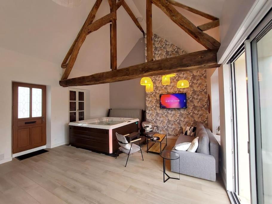 Televízia a/alebo spoločenská miestnosť v ubytovaní L'incontournable - Loiret Spa