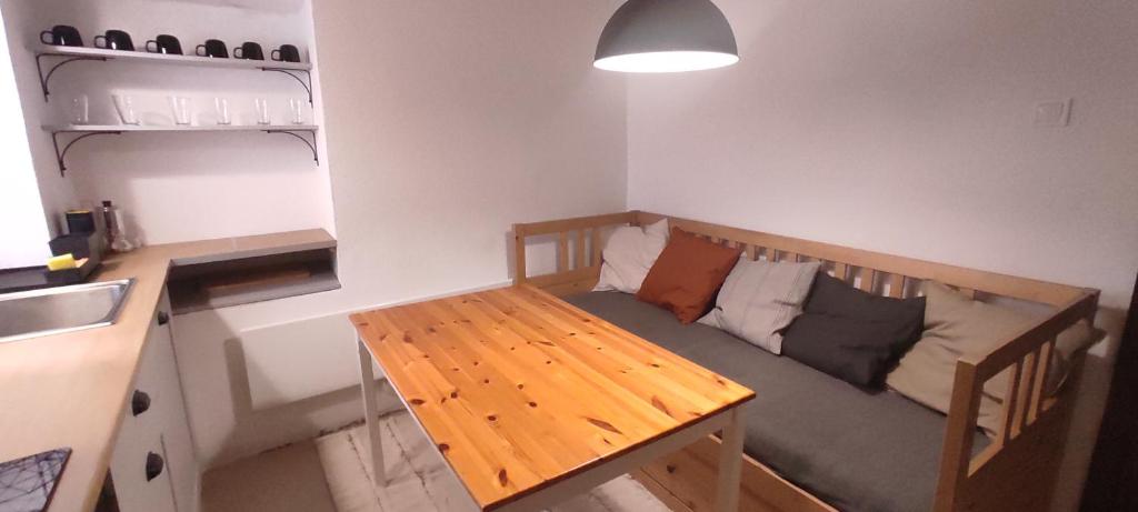 Kuchyň nebo kuchyňský kout v ubytování Marina apartment