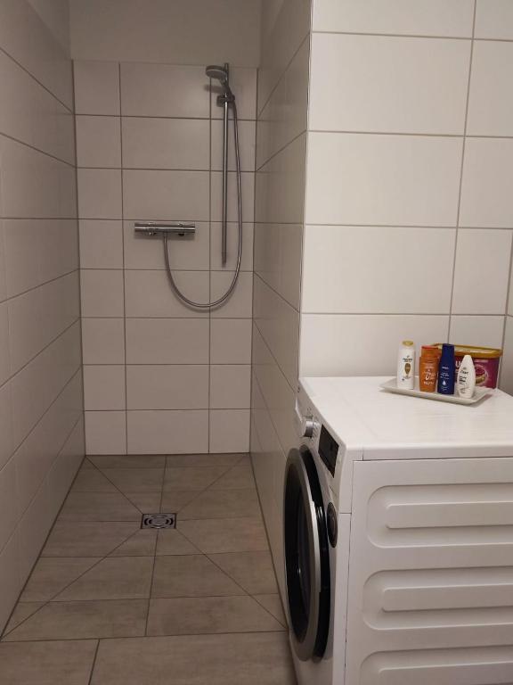 Koupelna v ubytování Wohlfühlapartments in Hard