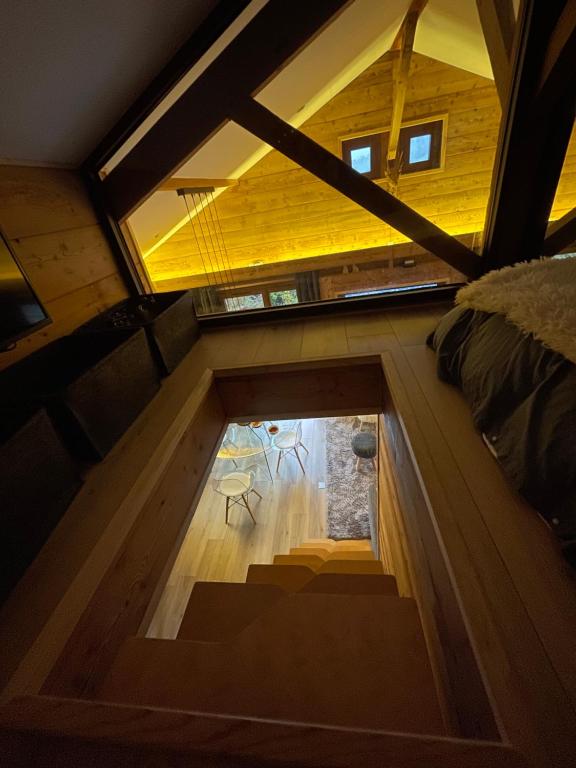 Postel nebo postele na pokoji v ubytování CHALET MONT BLANC