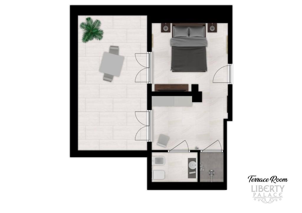 Liberty Palace - Double Room With Terrace