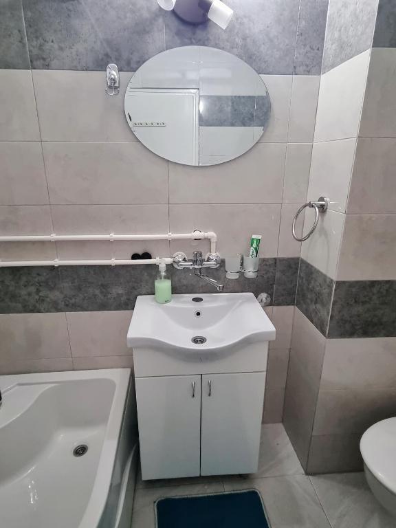 Koupelna v ubytování Globus