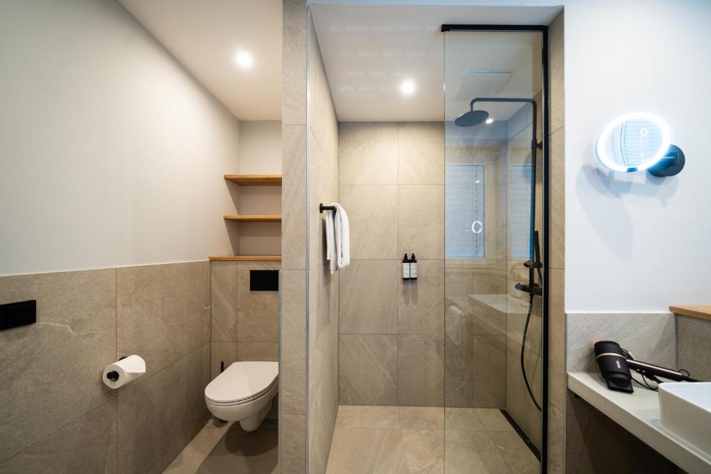 Koupelna v ubytování Black F Tower - Serviced Apartments