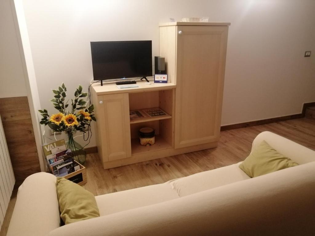 Televízia a/alebo spoločenská miestnosť v ubytovaní La Casina