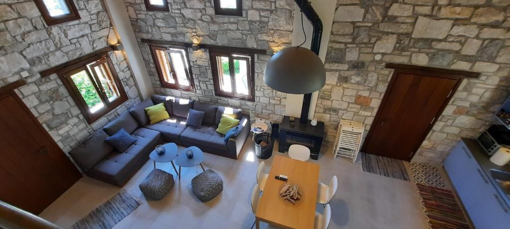 Posezení v ubytování Kastania Villas- Villa K3