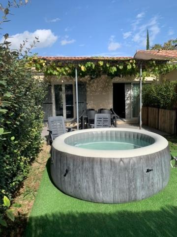 Gîte en Provence, jardin privatif avec jacuzzi