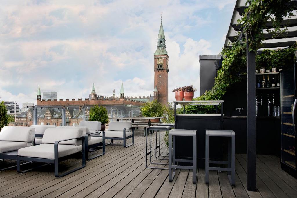 Balkón nebo terasa v ubytování Hotel Danmark