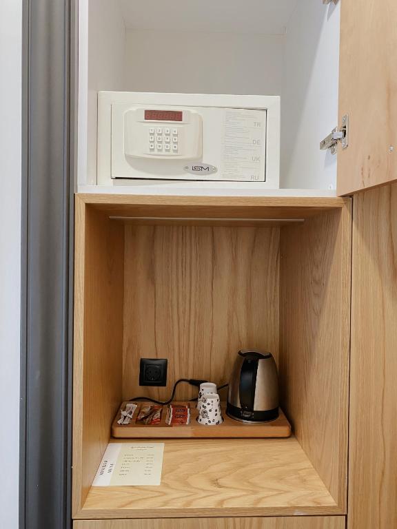 Coffee and tea making facilities at Lal Azure Alaçatı