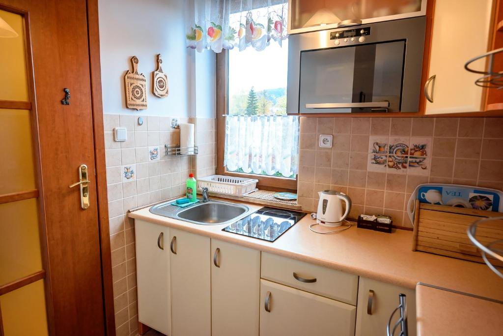 Kuchyňa alebo kuchynka v ubytovaní Apartamenty Sun & Snow Kraszewskiego