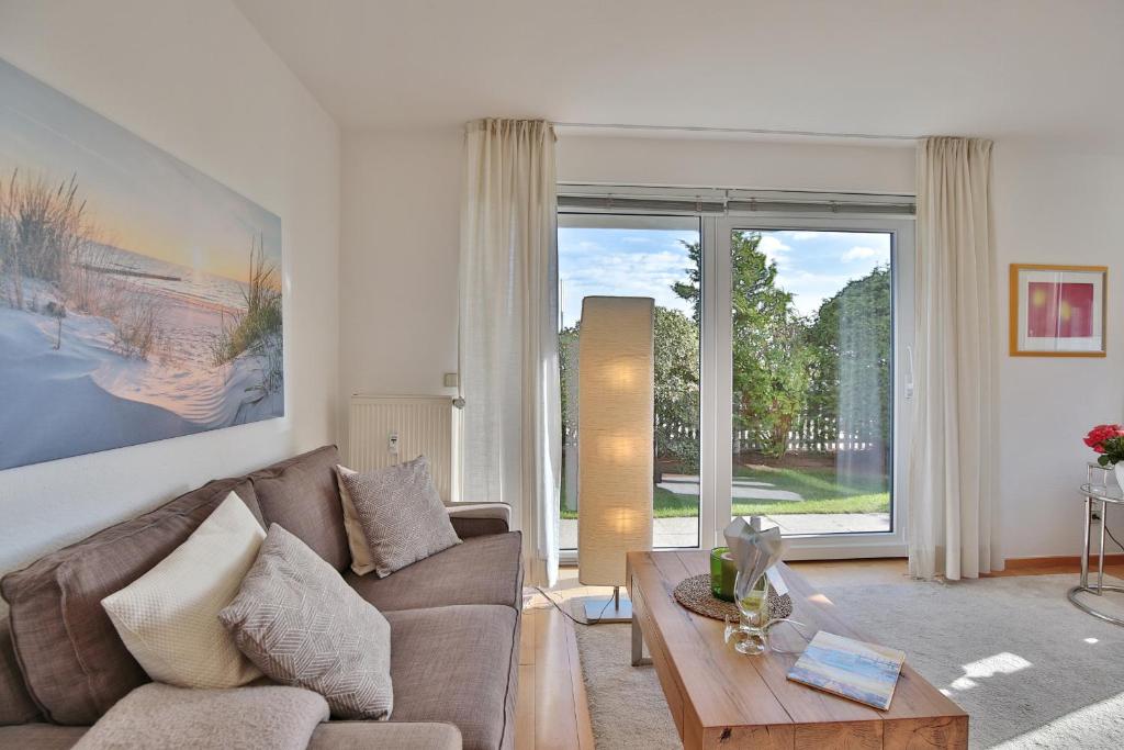 Ruang duduk di Strandschlößchen Strandschlösschen Appartement 1