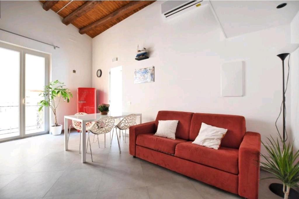 Zona d'estar a San Francesco Rooms and Apartment with Terrace in Palermo