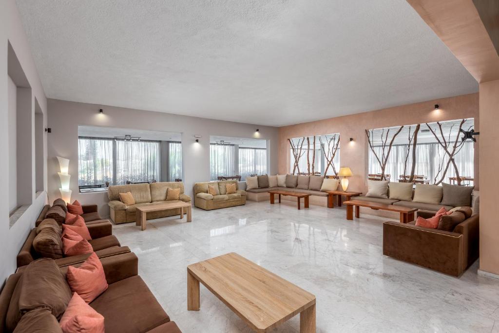 A seating area at Afandou Blu