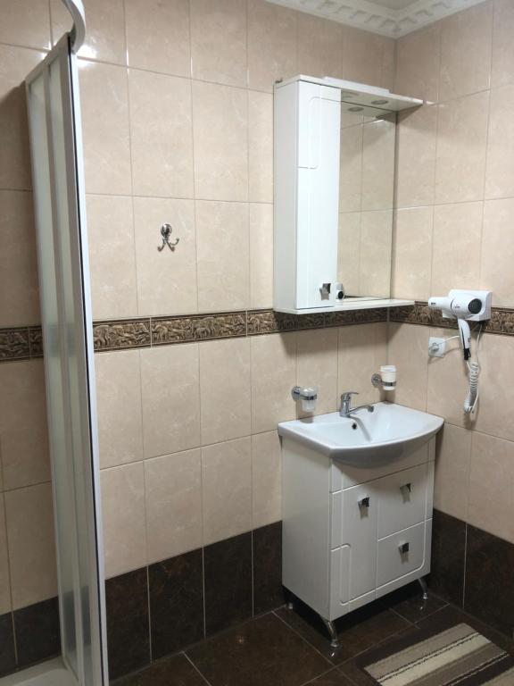Koupelna v ubytování Hotel Ashad