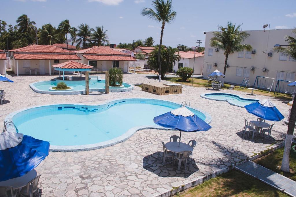 Bazén v ubytování CALDAS PALACE HOTEL JORRO nebo v jeho okolí