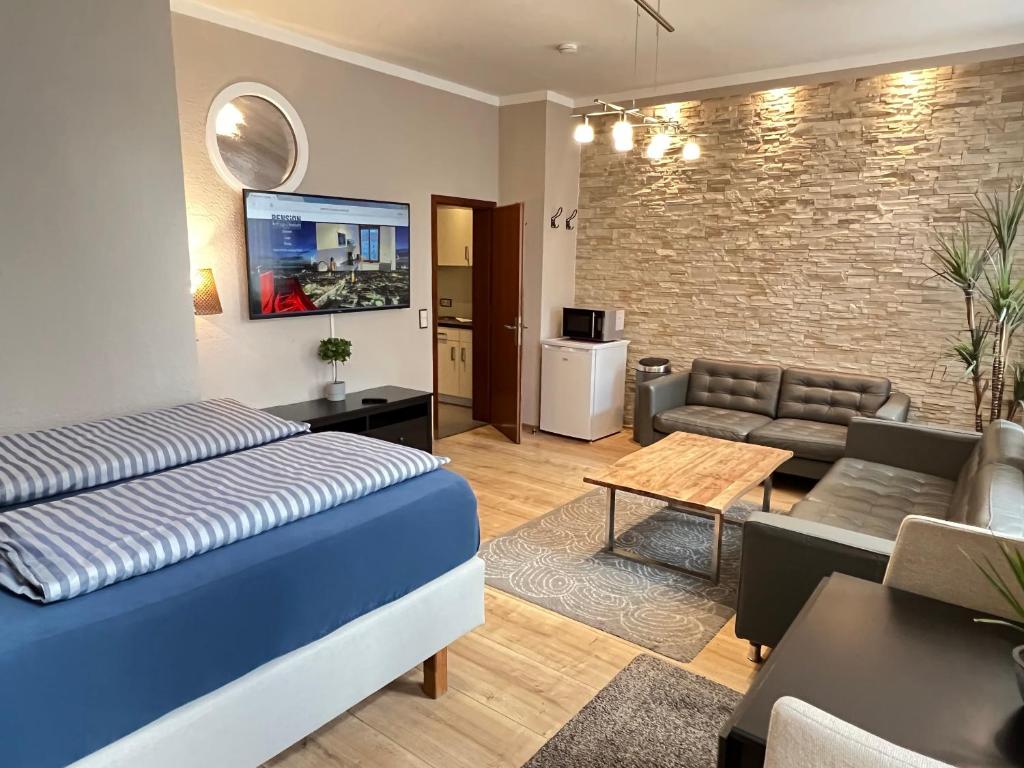Posezení v ubytování Pension-Leipzig-Süd