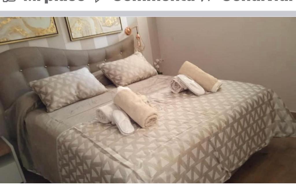 Posteľ alebo postele v izbe v ubytovaní Luxury Apartment fronte piscina Mareverde A&V Costa Adeje