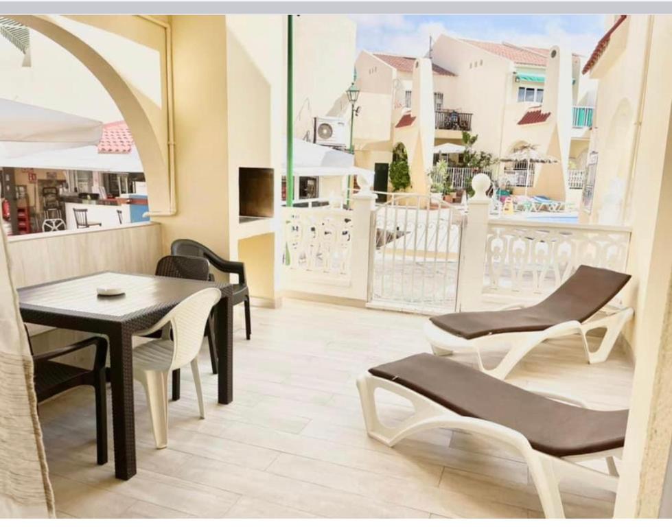 Balkón alebo terasa v ubytovaní Luxury Apartment fronte piscina Mareverde A&V Costa Adeje