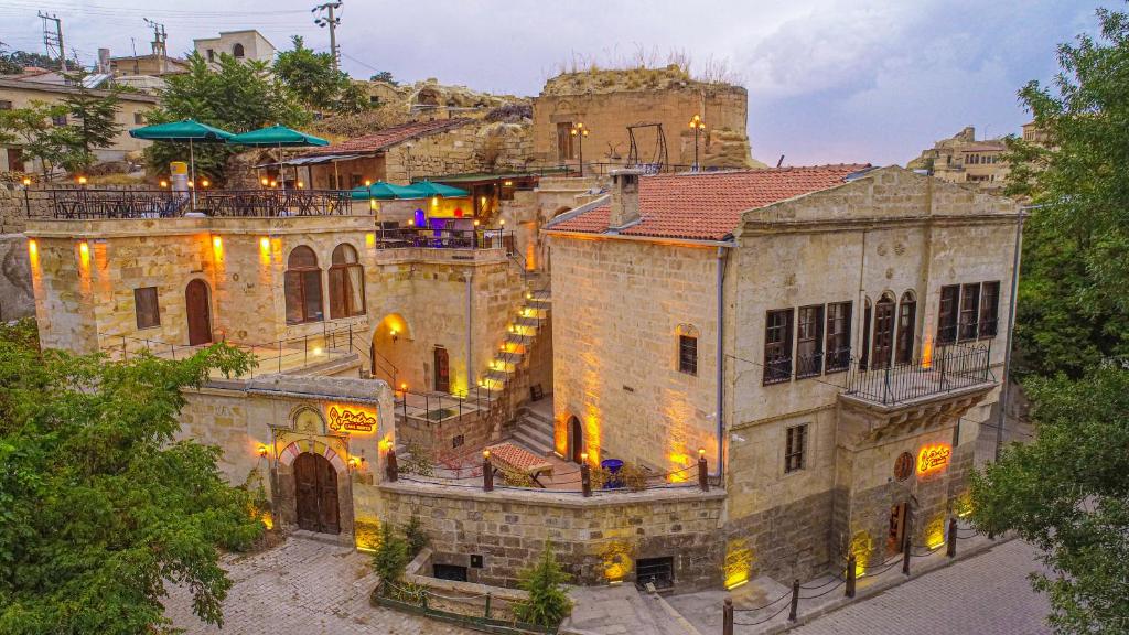 an overhead view of an old stone building at Pietra Cave Suites in Ürgüp