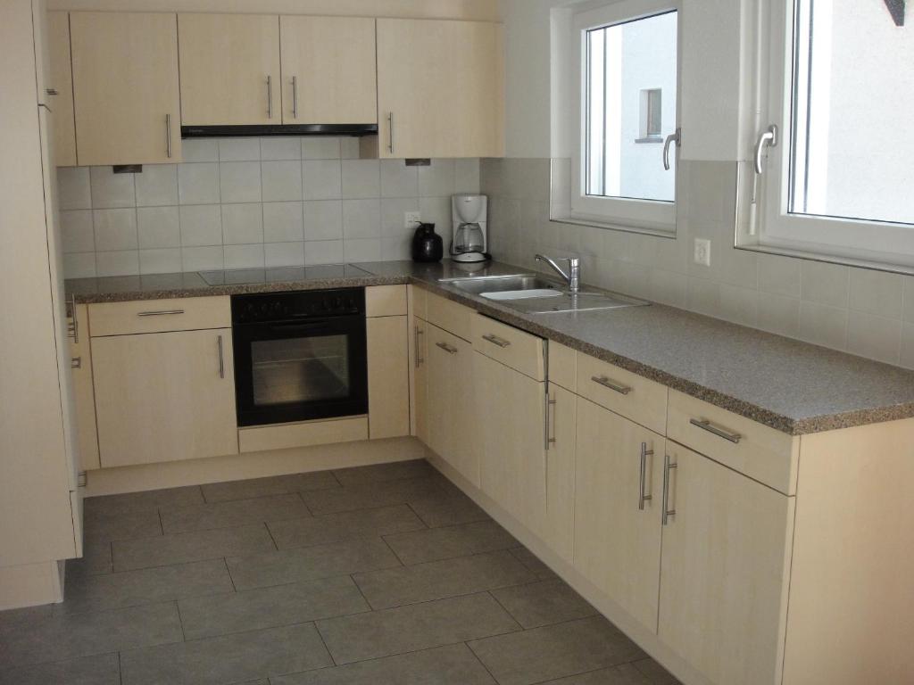 Kuchyň nebo kuchyňský kout v ubytování Haus Alpenstern