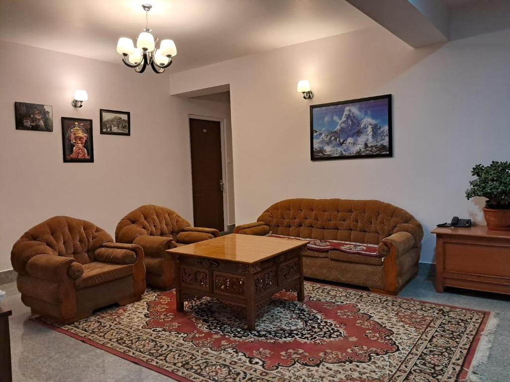 Χώρος καθιστικού στο The Sherpa's Abode