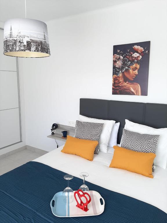 Posteľ alebo postele v izbe v ubytovaní Casa Amor Costa Teguise