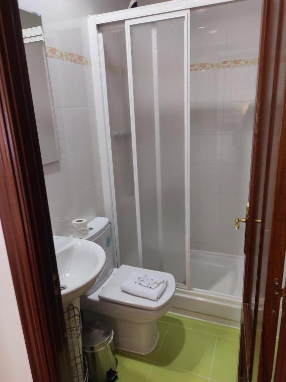 Koupelna v ubytování Hostal Salomé
