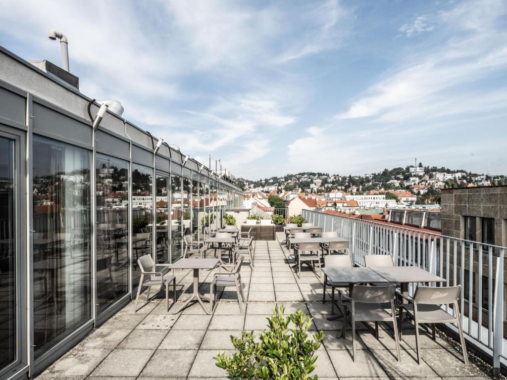 Balkón nebo terasa v ubytování Falkensteiner Hotel Bratislava