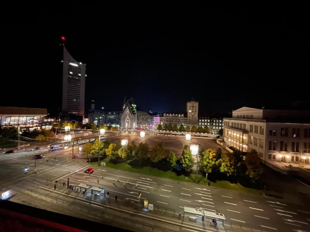 Nespecifikovaný výhled na destinaci Lipsko nebo výhled na město při pohledu z apartmánu