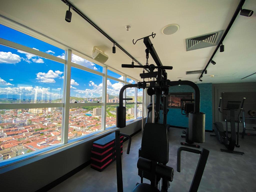 Fitness centrum a/nebo fitness zařízení v ubytování Hotel Rainha do Brasil