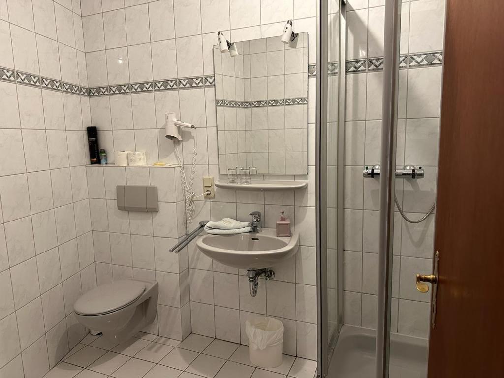 Koupelna v ubytování Hotel Oberledinger Hof