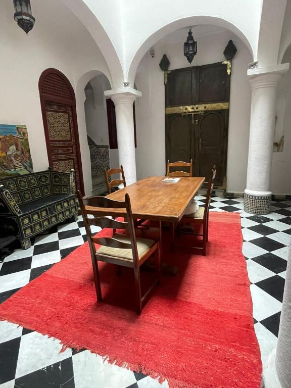 Zona de estar de The Riad Hostel Tangier