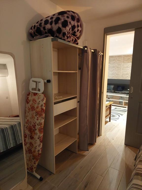 a room with a bunk bed with a skateboard on it at AJ Studio Apartment in Moka