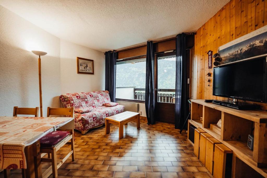 Istumisnurk majutusasutuses Nice Studio with balcony ski-in ski-out chairlift 5 mins walk