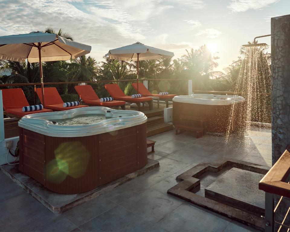 Patio nebo venkovní prostory v ubytování Bliss Dhigurah