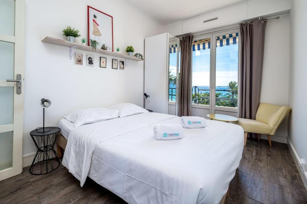 Posteľ alebo postele v izbe v ubytovaní C082-Croisette - 2 Chambres - Vue Epoustouflante