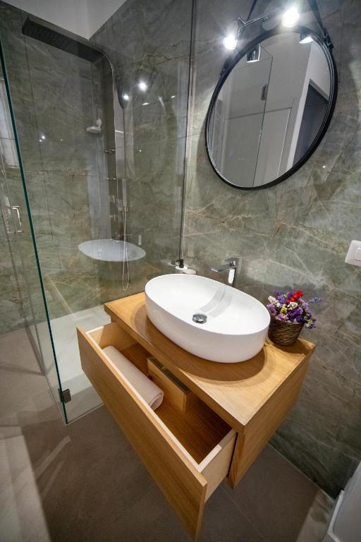 Koupelna v ubytování B&B Riccioli
