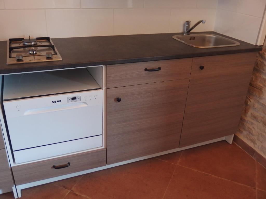 Kuchyň nebo kuchyňský kout v ubytování Casa dei Boscarini