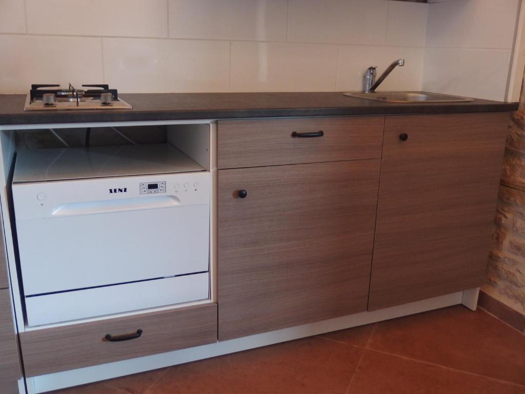 Kuchyň nebo kuchyňský kout v ubytování Casa dei Boscarini