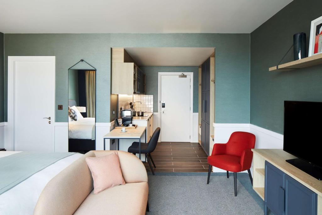 TV a/nebo společenská místnost v ubytování Hyatt House Manchester