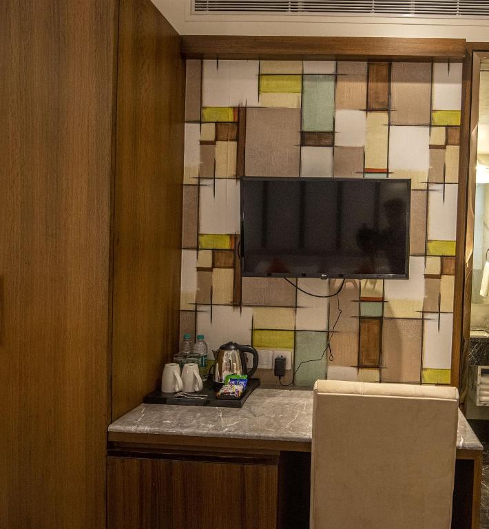 Kuchyň nebo kuchyňský kout v ubytování Brio Hotel