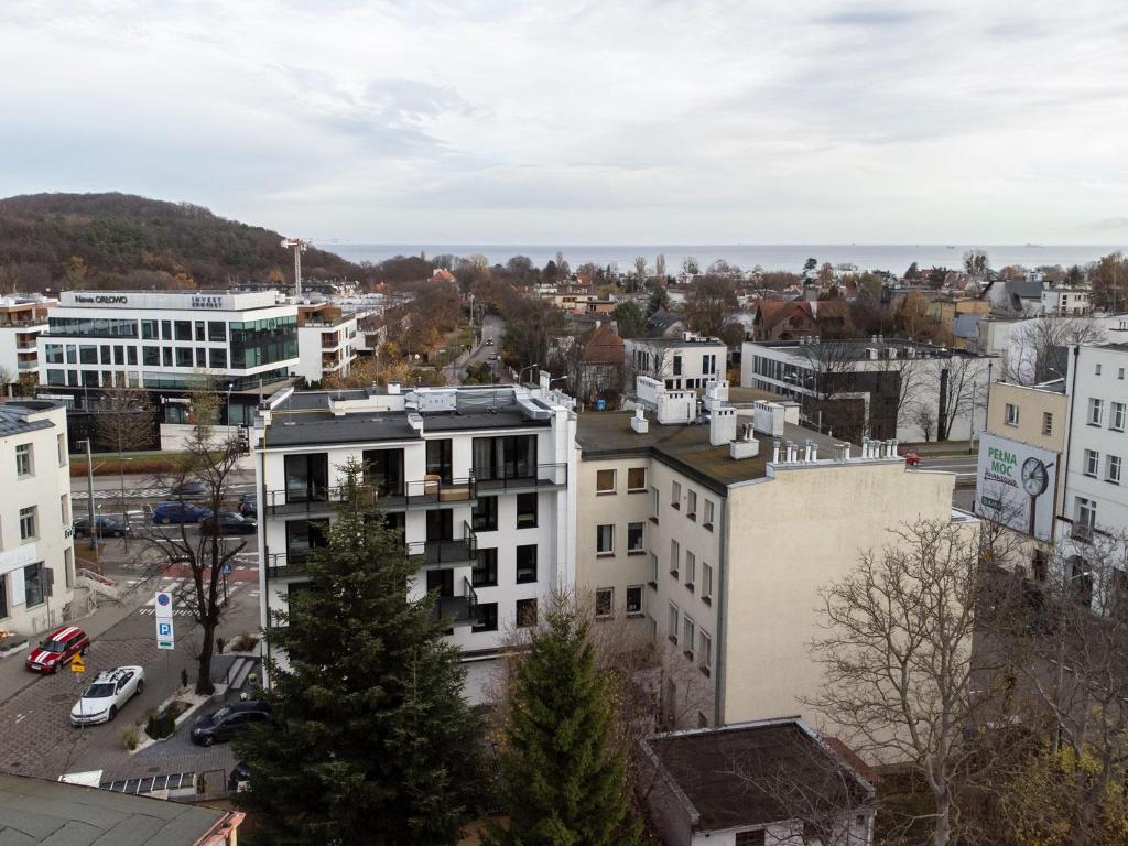 Výhľad na mesto Gdyňa alebo výhľad na mesto priamo z apartmánového hotela