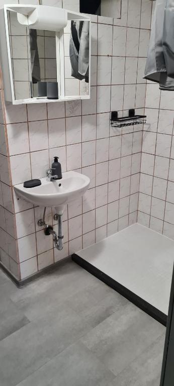 Koupelna v ubytování SG Apartment