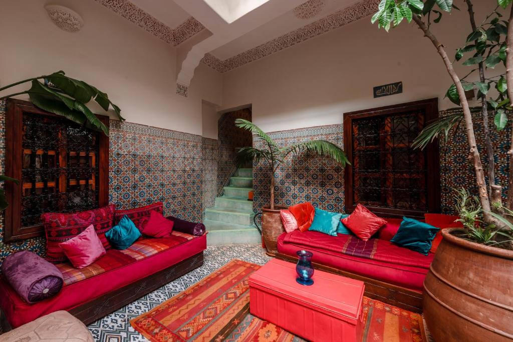 Posezení v ubytování Abelia Riad - 2024 traveler's Choice Award