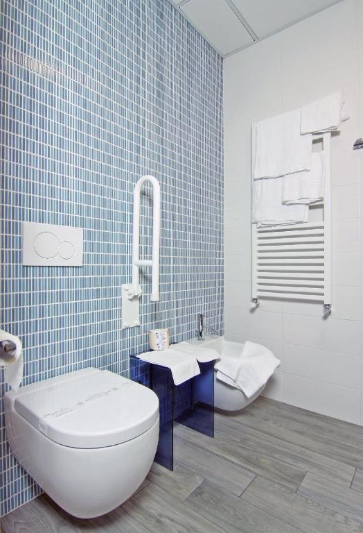 Koupelna v ubytování Albergo Al Viale