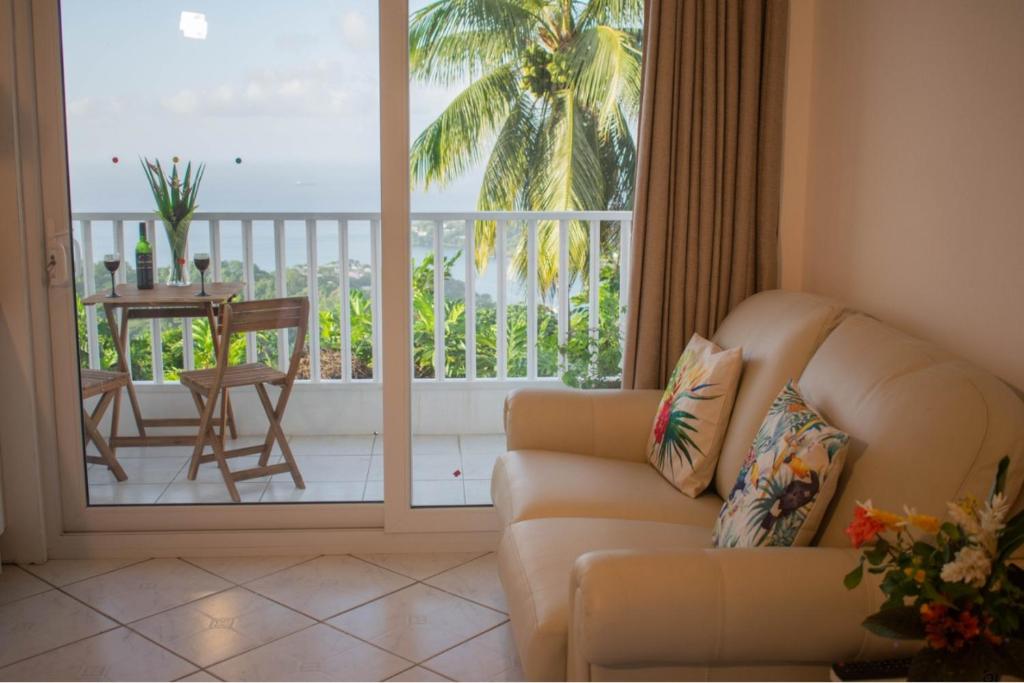 Balkón nebo terasa v ubytování Morne SeaView Apartments
